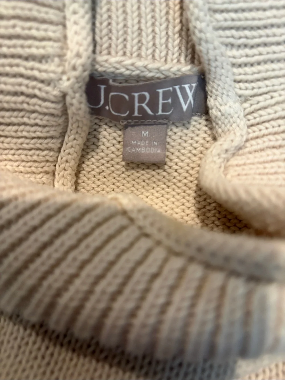 J. CREW beige sweater